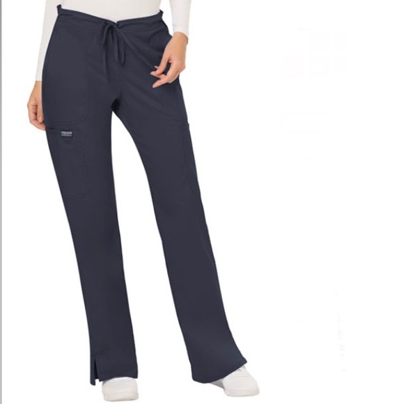 Midrise Moderate Flare Leg Scrub Pant (Pewter) - Picture 1 of 5